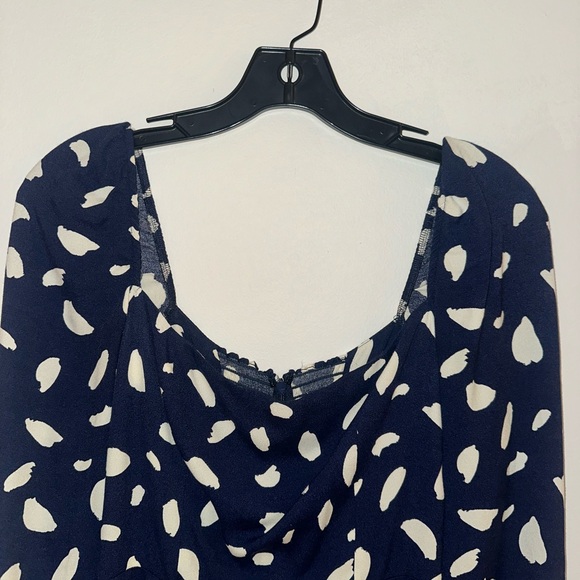Reformation Sigmund Midi Dress, 2, Blue Splatter Print - Picture 15 of 16